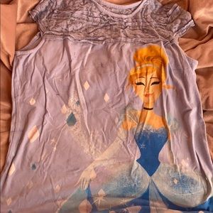 2/$7 Disney Parks Cinderella lace detail tank